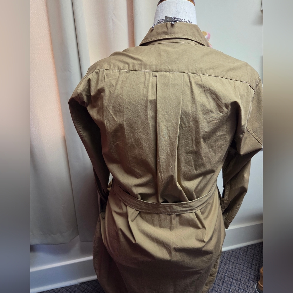 NWT Gap Long Shirt Dress/shacket Tan , Size Medium - Picture 4 of 13